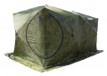 Палатка зимняя КУБ 3 Дубль (трехслойная, дышащая, камуфляж, москитная сетка)