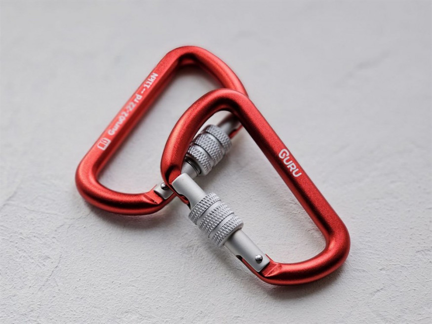 Карабин стальной GURU Typhoon Screw, GURU (вспомогательный, не для страховки)