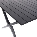 Стол кемпинговый складной, 114*59*43 см, цвет: чёрный, каркас алюминий