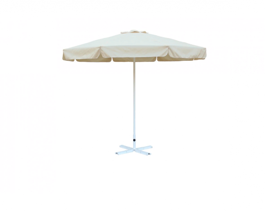 Зонт круглый (d=2.5 м, 8 спиц) алюминиевый, с воланом