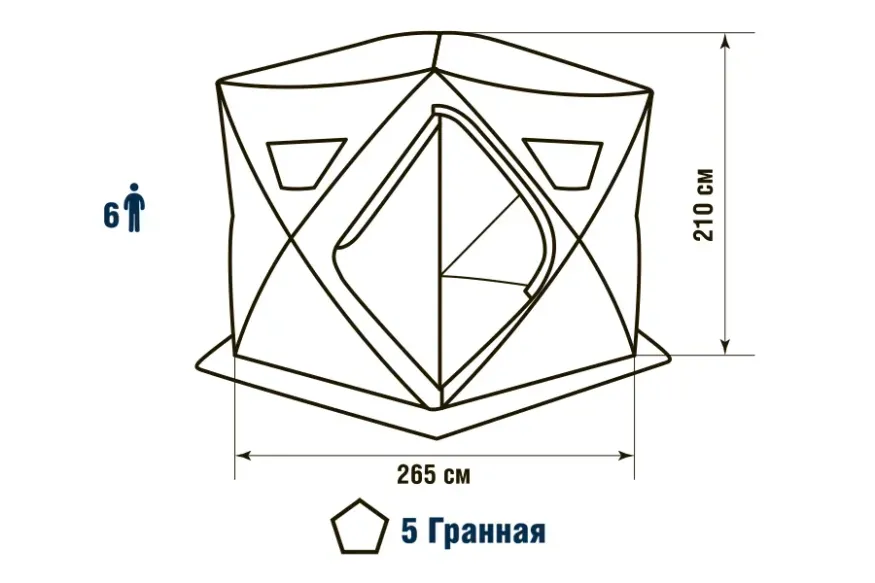 Палатка зимняя Higashi Winter Camo Penta (однослойная)
