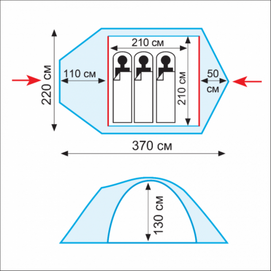Палатка Tramp Lair 3 v2, зеленый